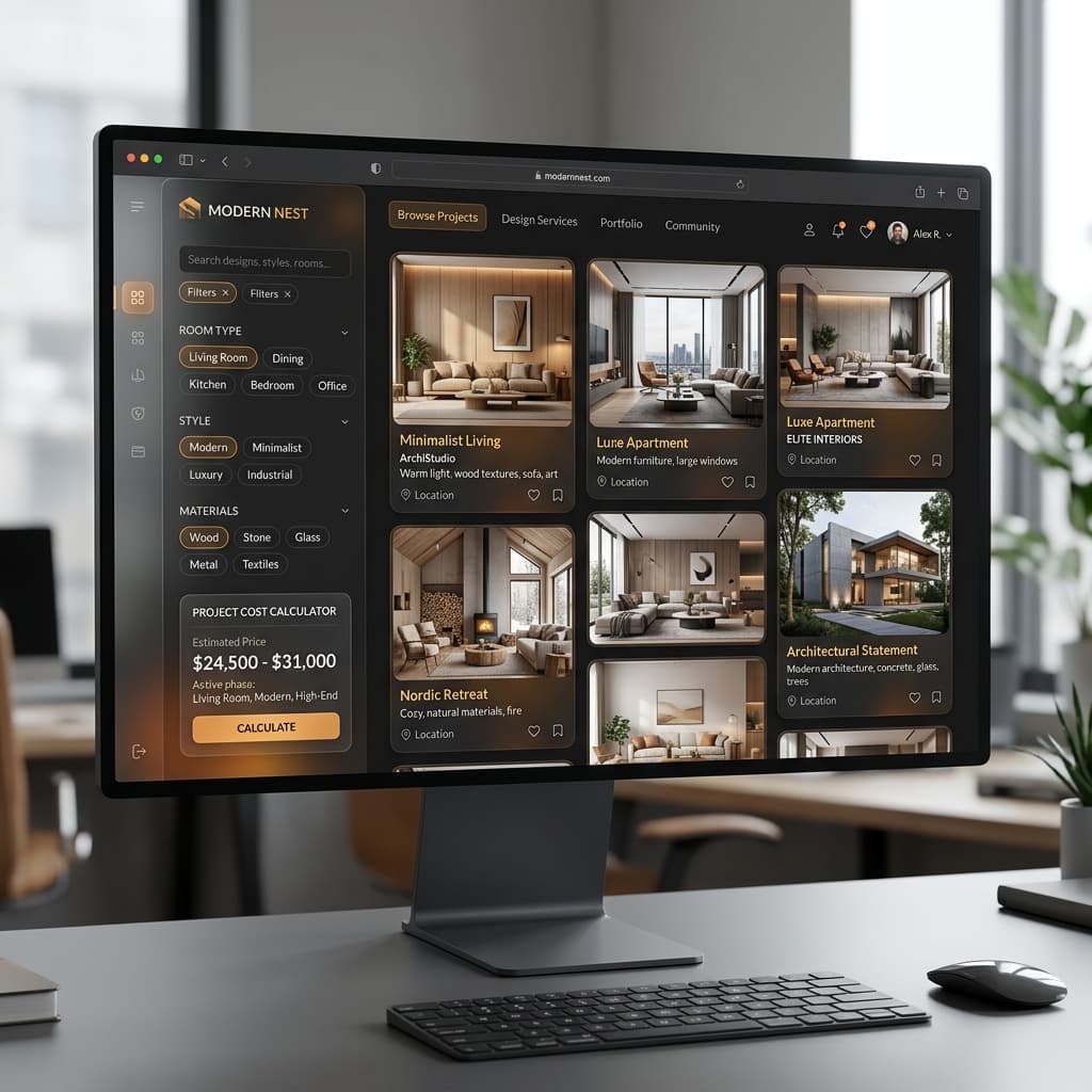 AirBrick Interior Design Platform Mockup